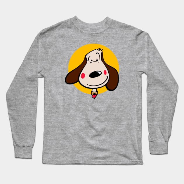 Cute Dog Face Long Sleeve T-Shirt by schlag.art